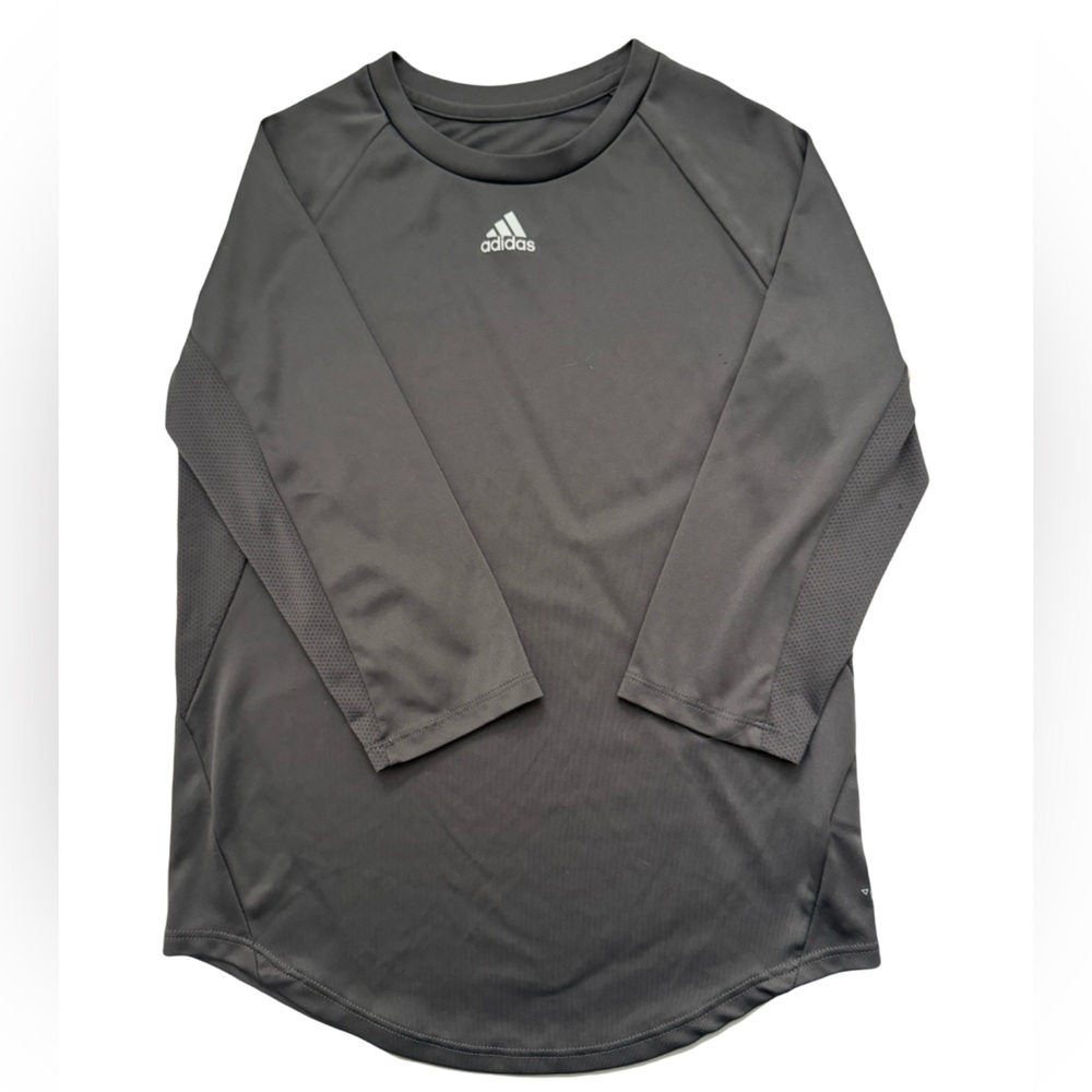 Boys Adidas Climacool 3/4 Sleeve Tech Gray Shirt size M